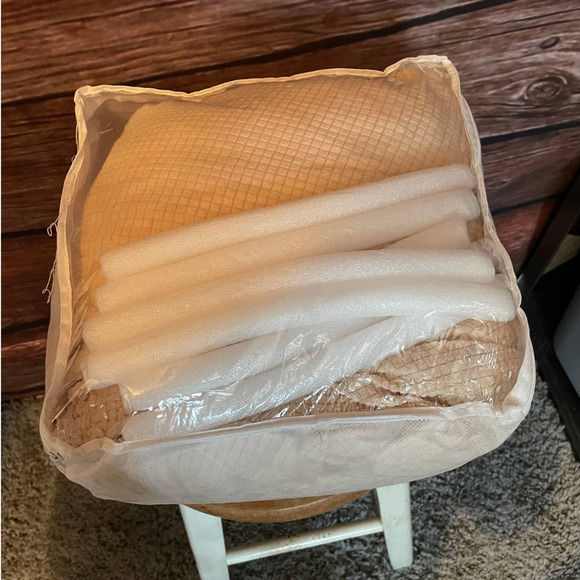 Oversized 4 Seat Sofa Slipcover Beige Cream Stretchy Machine Wash Water Repell - Picture 3 of 7